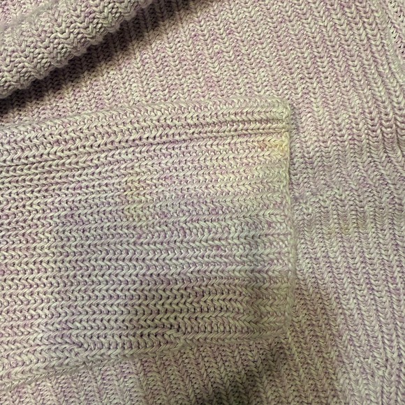 Talbots Womens Size L Lilac 100% Pima Cotton Knit Sweater Long Sleeve *flaw* - Picture 9 of 12